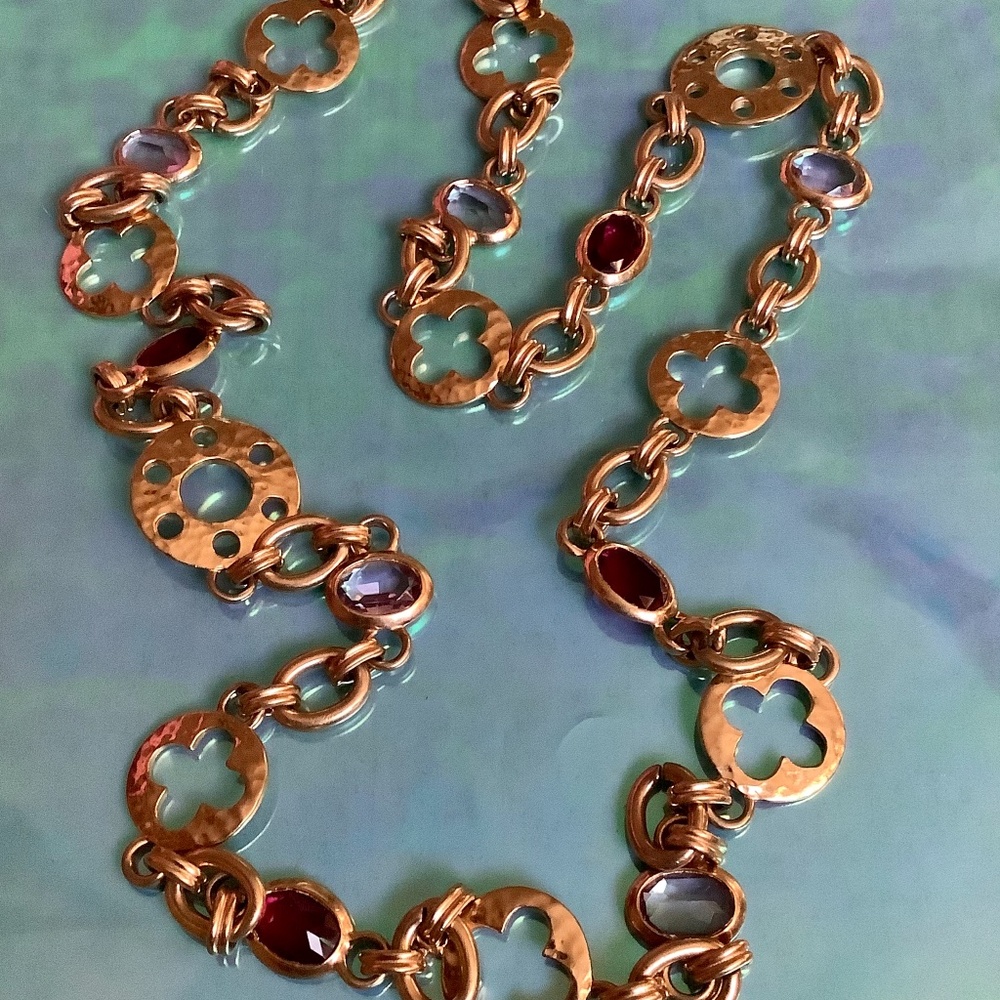 Chunky Goldtone Starement Chain Necklace Jewels